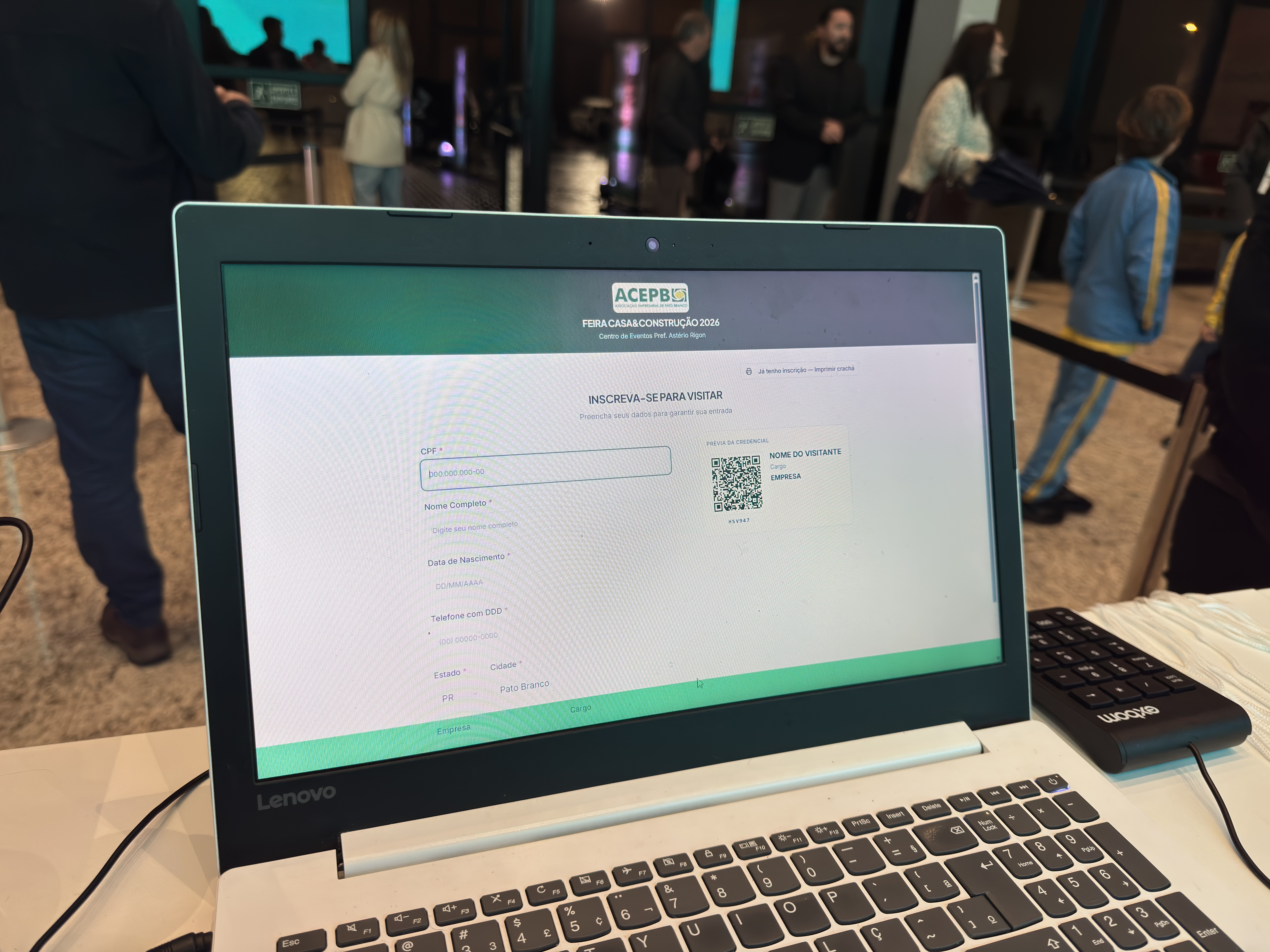 Gestão Feira em operação no evento